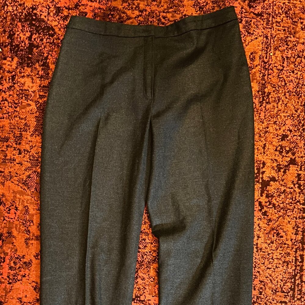 Escada Wool/Cashmere Dark Grey Slacks Size 40